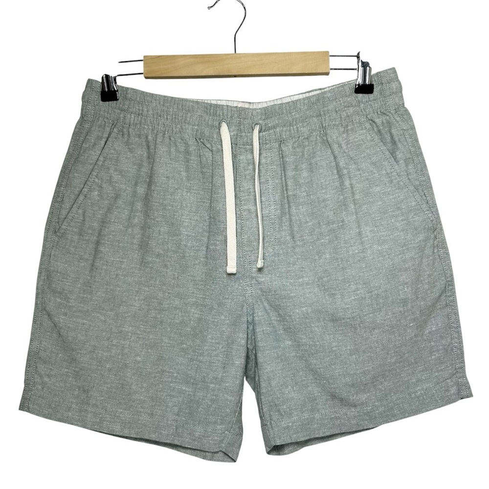 J.CREW Linen Cotton Blend Sage Summer Resort Beach Soft Comfort Duck Shorts M